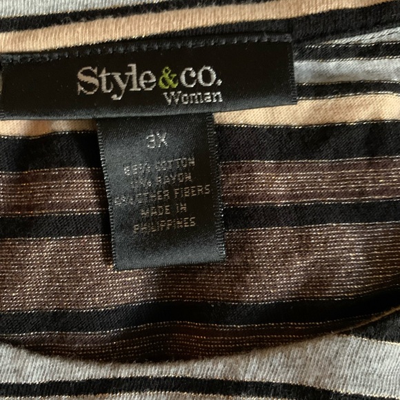 Style & Co Short Sleeve Blouse - Picture 4 of 6